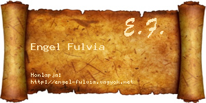 Engel Fulvia névjegykártya