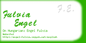 fulvia engel business card